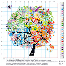 Load image into Gallery viewer, 11CT Cross Stitch | Season tree (36x36cm)
