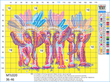 Load image into Gallery viewer, 11CT Full Cross Stitch | Elephant (36x46cm)
