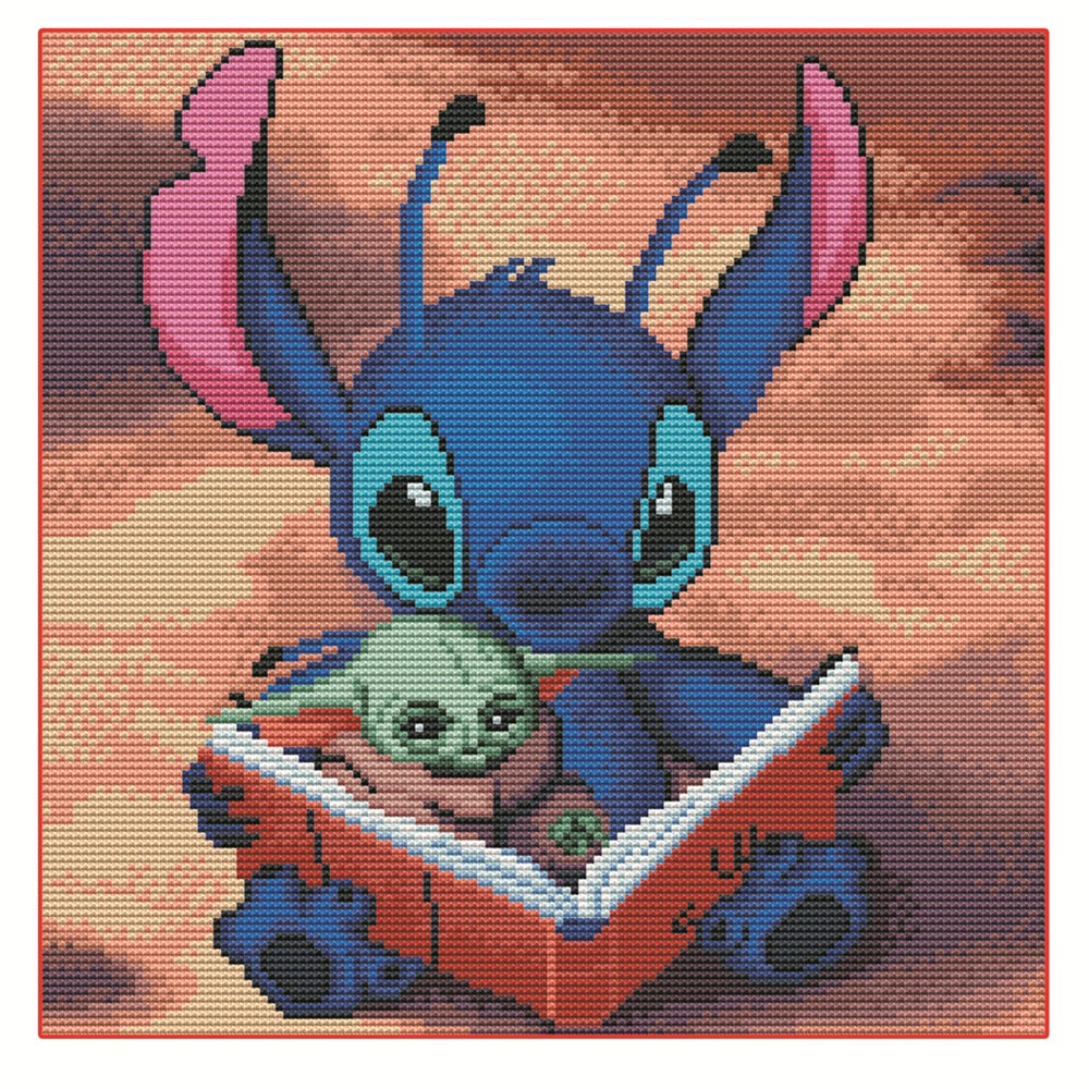 11CT Full Cross Stitch | Cartoon Baby Yoda (36x36cm)