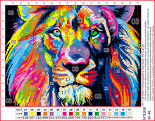 Load image into Gallery viewer, 11CT Full Cross Stitch | Colorful lion (36x46cm)
