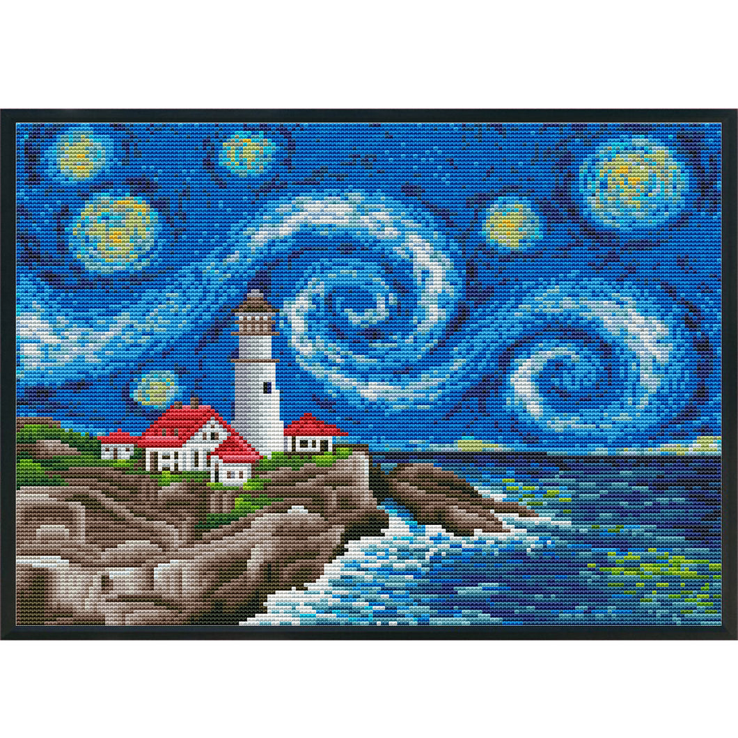 11CT Full Cross Stitch | Oil Painting Landscape (36x46cm)