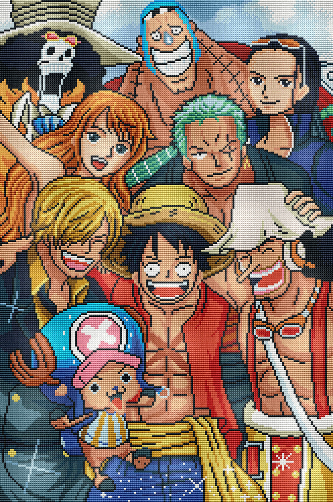 11CT Full Cross Stitch | Anime One Piece (48x68cm)