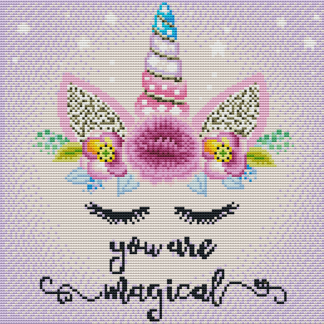 11CT Full Cross Stitch | Mandela unicorn (36x36cm)