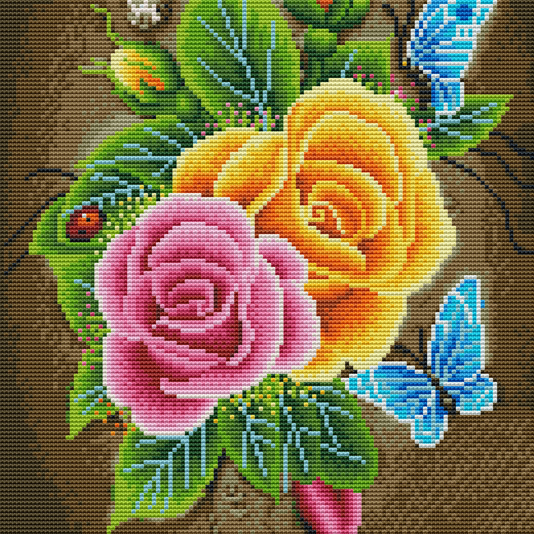 11CT Full Cross Stitch | flowers (36x36cm)