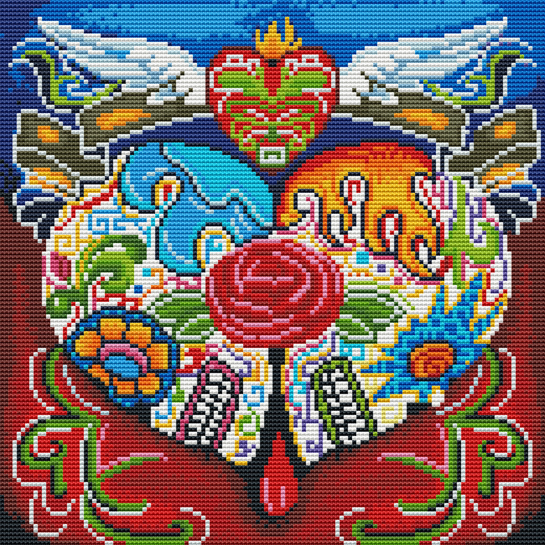 11CT Full Cross Stitch | flowers (36x36cm)