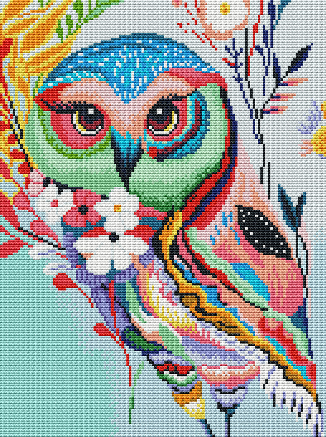 11CT Full Cross Stitch |  Animal owl (36x46cm)