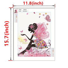Load image into Gallery viewer, Crystal Rhinestone Diamond Painting Kit | Cartoon Butterfly Girl
