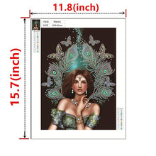 Load image into Gallery viewer, Crystal Rhinestone Diamond Painting Kit | Peacock Dress Beauty
