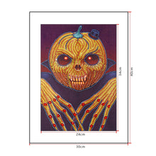 Load image into Gallery viewer, Crystal Rhinestone Diamond Painting Kit | Halloween Skull Pumpkin
