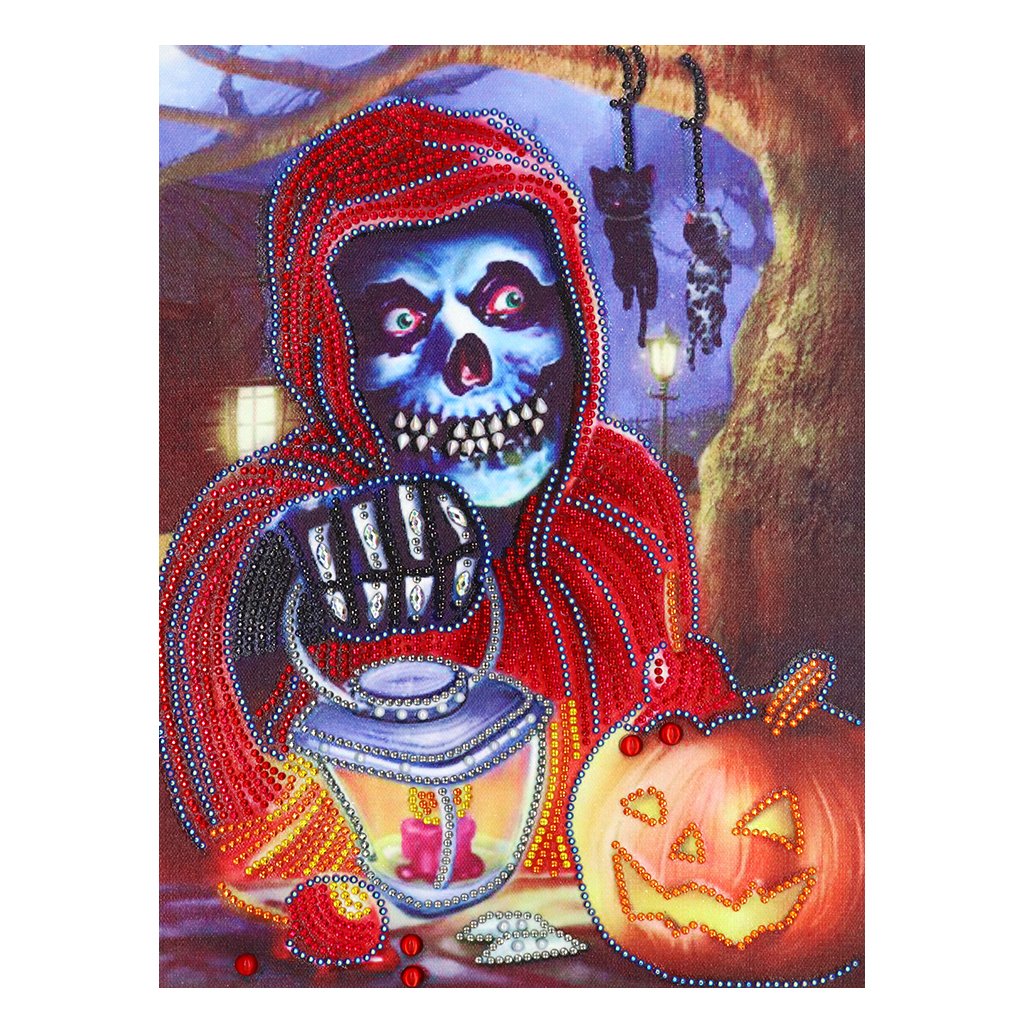 Crystal Rhinestone Diamond Painting Kit | Halloween Skull