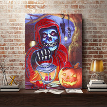 Load image into Gallery viewer, Crystal Rhinestone Diamond Painting Kit | Halloween Skull
