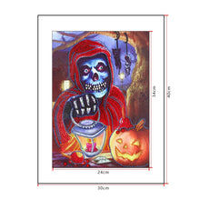 Load image into Gallery viewer, Crystal Rhinestone Diamond Painting Kit | Halloween Skull
