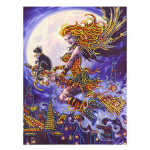 Load image into Gallery viewer, Crystal Rhinestone Diamond Painting Kit | Halloween Witch
