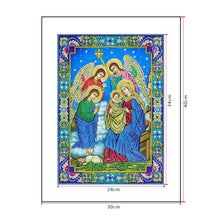 Load image into Gallery viewer, Crystal Rhinestone diamond painting kit | religious figures Virgin and Jesus
