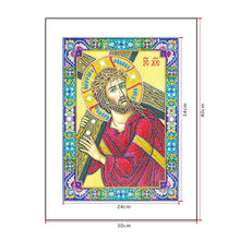 Load image into Gallery viewer, Crystal Rhinestone diamond painting kit | religious figures Virgin and Jesus
