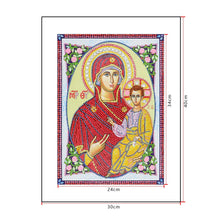 Load image into Gallery viewer, Crystal Rhinestone Diamond Painting Kit | Religious Madonna and Jesus
