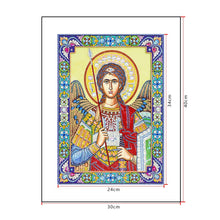 Load image into Gallery viewer, Crystal Rhinestone Diamond Painting Kit | Religious Figure Angel
