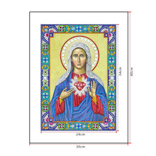 Load image into Gallery viewer, Crystal Rhinestone Diamond Painting Kit | The Virgin of Religious Figures
