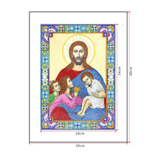 Load image into Gallery viewer, Crystal Rhinestone Diamond Painting Kit | Religious Figure Jesus and Child
