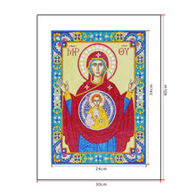 Load image into Gallery viewer, Crystal Rhinestone diamond painting kit | religious figures Virgin and Jesus
