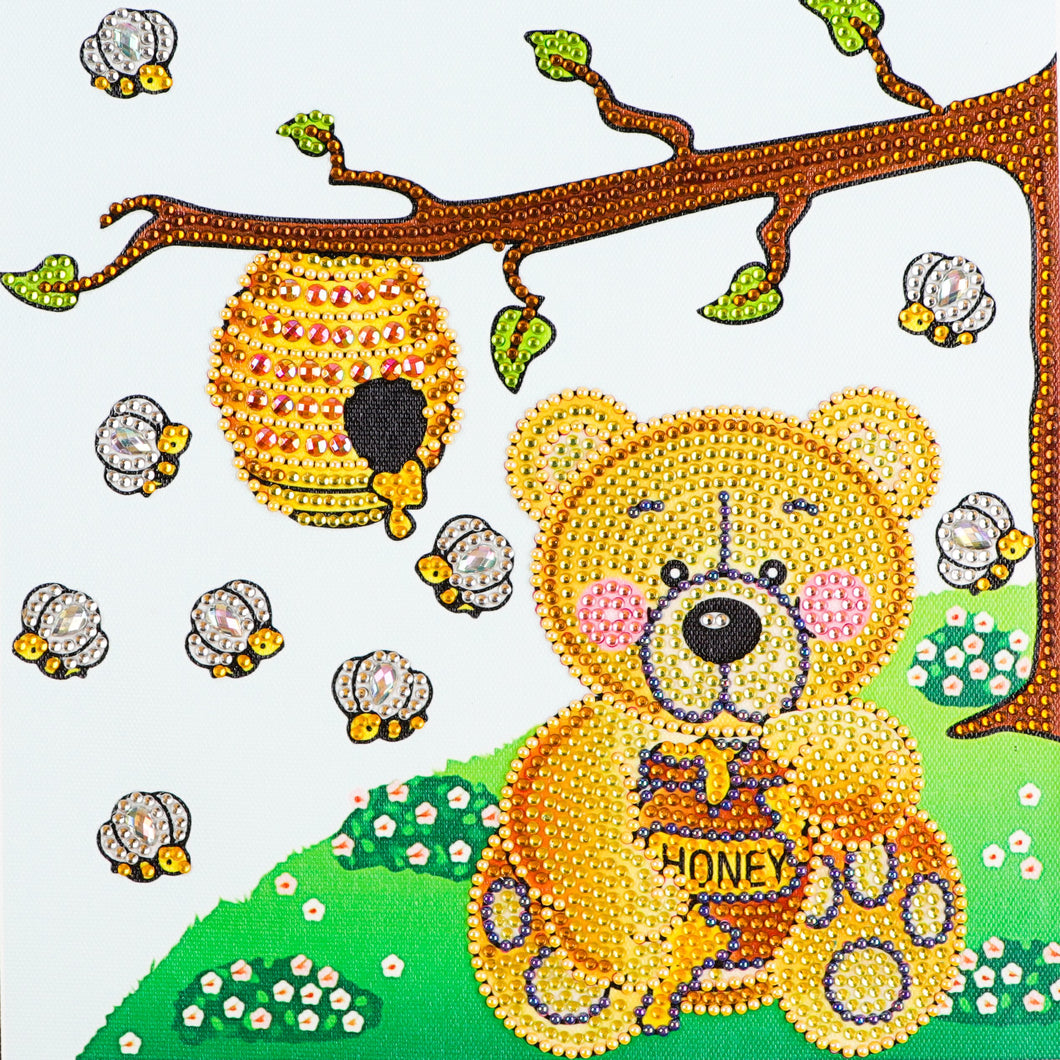 Crystal Rhinestone Diamond Painting Kit | Bear and honey