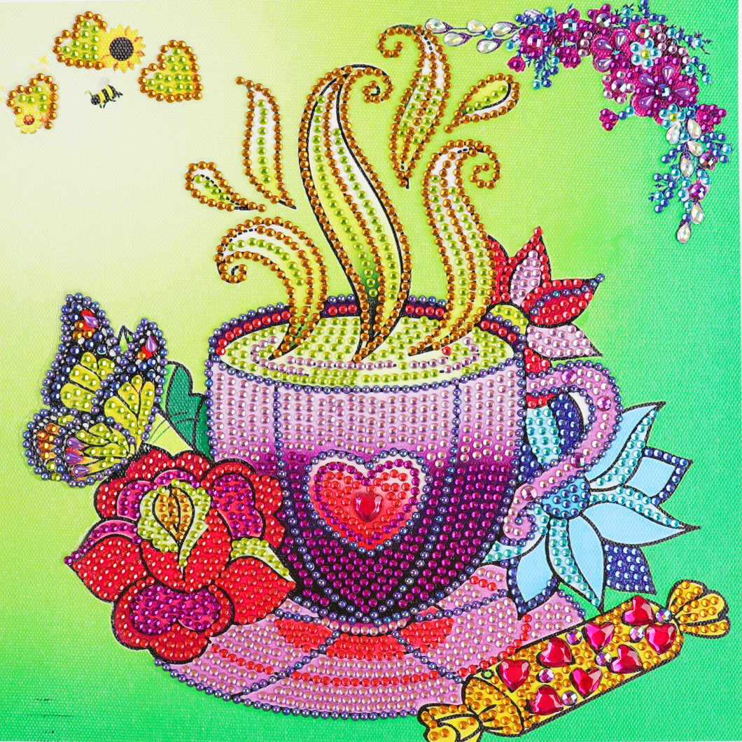 Crystal Rhinestone Diamond Painting Kit | A teacup