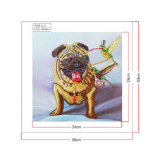 Load image into Gallery viewer, Crystal Rhinestone Diamond Painting Kit | Bulldog Dog and Hummingbird
