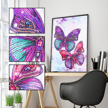Load image into Gallery viewer, Crystal Rhinestone Diamond Painting Kit | Purple butterfly

