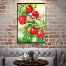 Load image into Gallery viewer, Crystal Rhinestone Diamond Painting Kit | Bird and red fruits
