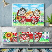 Load image into Gallery viewer, Crystal Rhinestone Diamond Painting Kit | Three kittens
