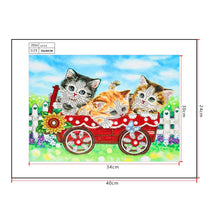 Load image into Gallery viewer, Crystal Rhinestone Diamond Painting Kit | Three kittens
