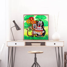 Load image into Gallery viewer, Crystal Rhinestone Diamond Painting Kit | Cartoon monkey and penguin
