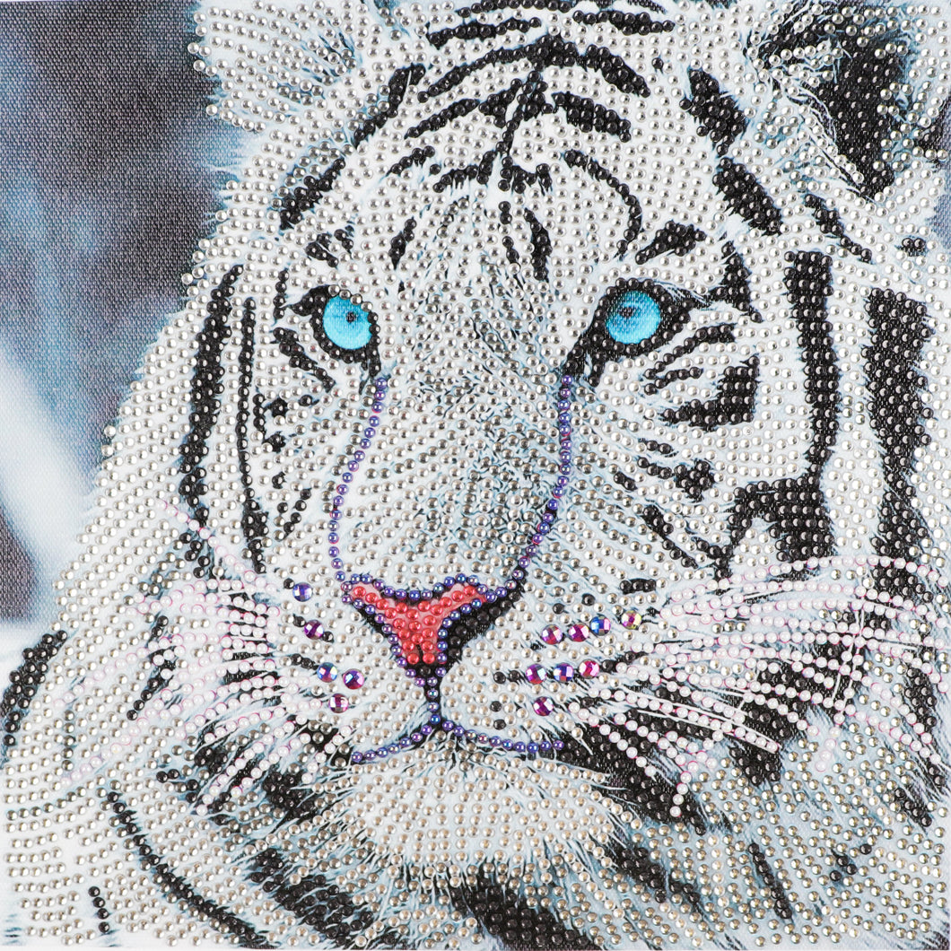 Crystal Rhinestone Diamond Painting Kit | White tiger