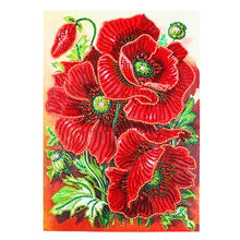 Load image into Gallery viewer, Crystal Rhinestone Diamond Painting Kit | Red flower
