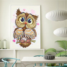Load image into Gallery viewer, Crystal Rhinestone Diamond Painting Kit | Cute owl
