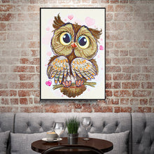 Load image into Gallery viewer, Crystal Rhinestone Diamond Painting Kit | Cute owl
