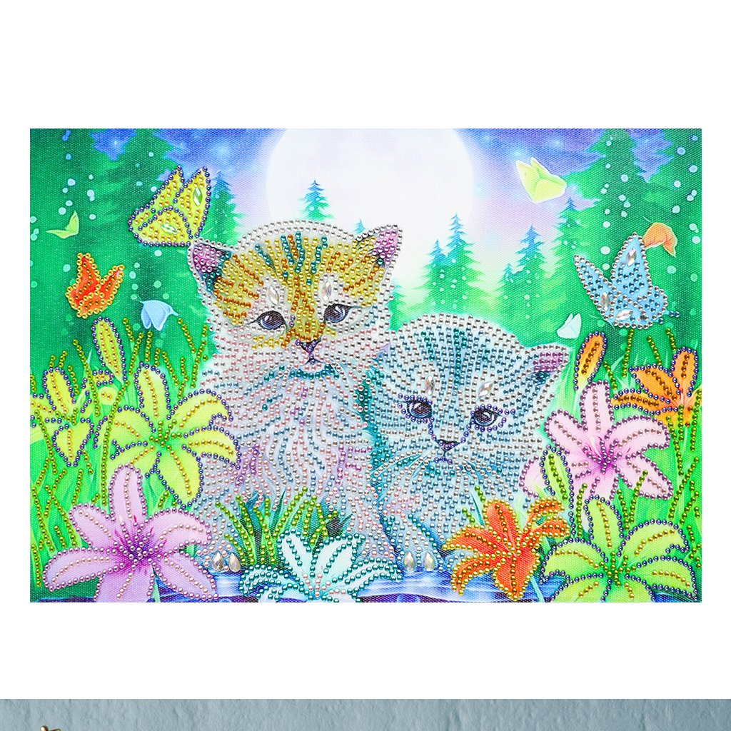 Crystal Rhinestone Diamond Painting Kit | Cute kitten