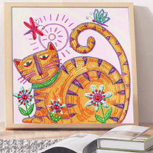 Load image into Gallery viewer, Crystal Rhinestone Diamond Painting Kit | Cute cat
