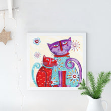 Load image into Gallery viewer, Crystal Rhinestone Diamond Painting Kit | Cat Mother and son
