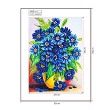 Load image into Gallery viewer, Crystal Rhinestone Diamond Painting Kit | Blue daisy
