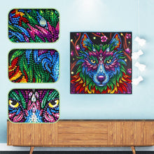 Load image into Gallery viewer, Crystal Rhinestone Diamond Painting Kit | Wolf head
