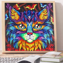 Load image into Gallery viewer, Crystal Rhinestone Diamond Painting Kit | Cat head
