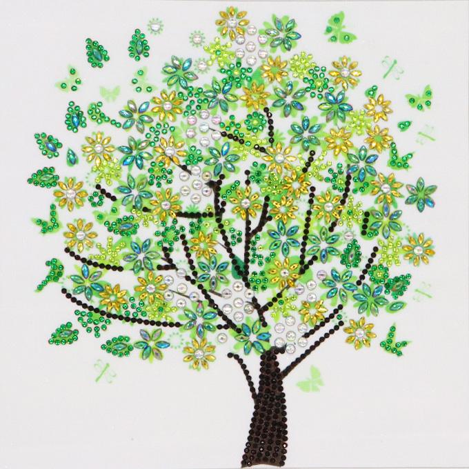Crystal Rhinestone Diamond Painting Kit | Green tree