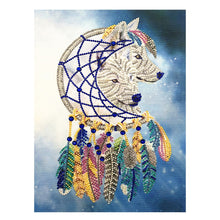 Load image into Gallery viewer, Crystal Rhinestone Diamond Painting Kit | Wolf and Wind Chimes
