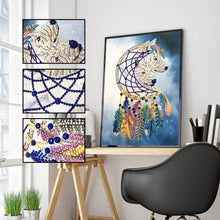 Load image into Gallery viewer, Crystal Rhinestone Diamond Painting Kit | Wolf and Wind Chimes
