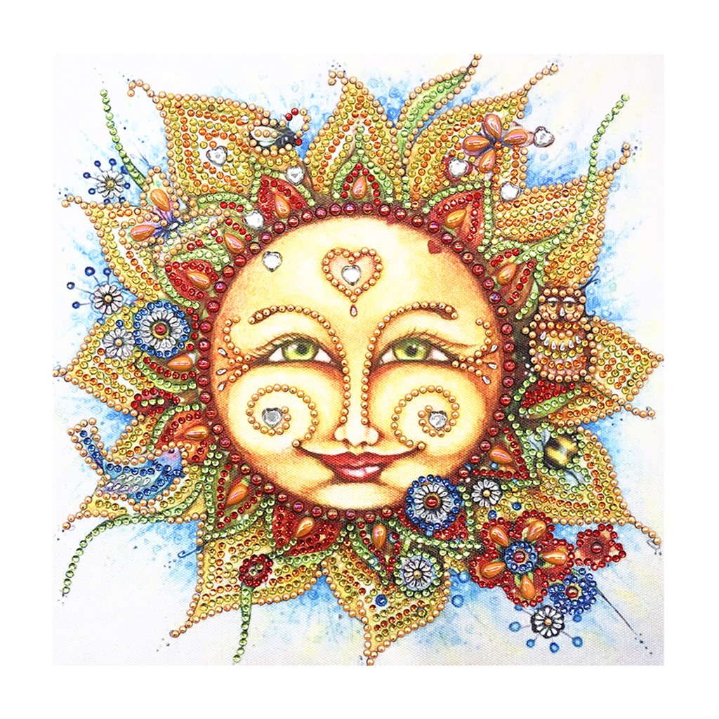Crystal Rhinestone Diamond Painting Kit | Sun Smiley