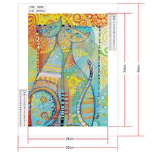 Load image into Gallery viewer, Crystal Rhinestone Diamond Painting Kit | Abstract Animal Cat
