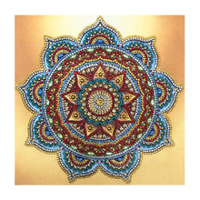 Load image into Gallery viewer, Crystal Rhinestone Diamond Painting Kit | Mandala Flower
