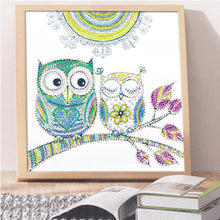 Load image into Gallery viewer, Crystal Rhinestone Diamond Painting Kit | Cartoon Cute Owl
