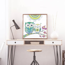 Load image into Gallery viewer, Crystal Rhinestone Diamond Painting Kit | Cartoon Cute Owl
